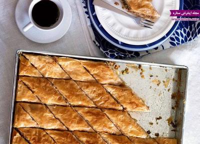 طرز تهیه و دستور پخت باقلوا ترکی با خمیر فیلو
