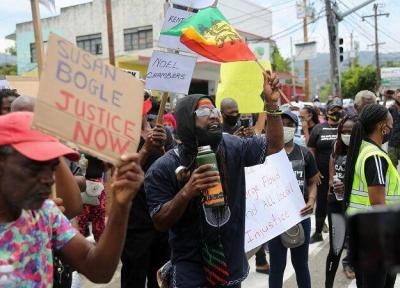 مردم جامائیکا علیه نژادپرستی دست به تظاهرات زدند